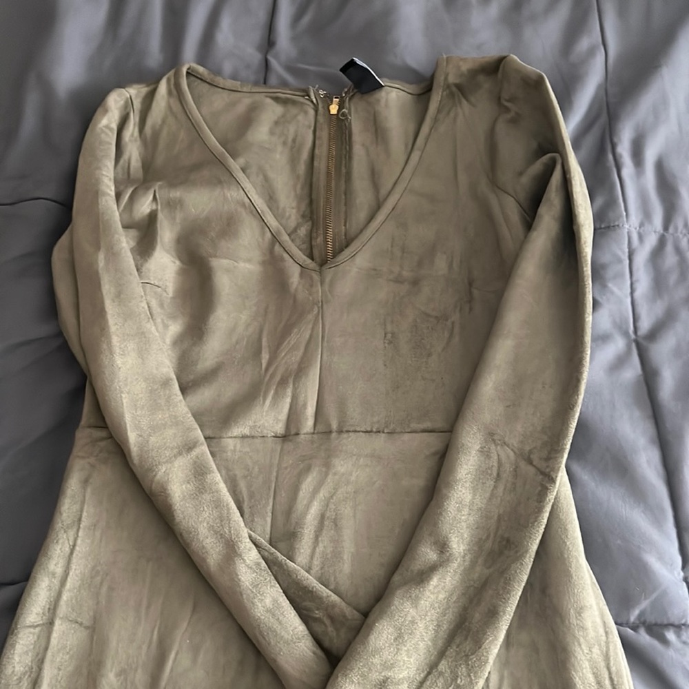 S/M suede green dress